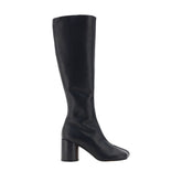 MM6 Black Calf Leather Bos Taurus Boots